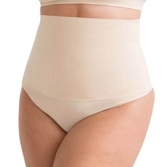 NWT Shapermint Empetua High Waisted Shaper Thong Nude Size XXL 2XL Plus - Picture 1 of 6